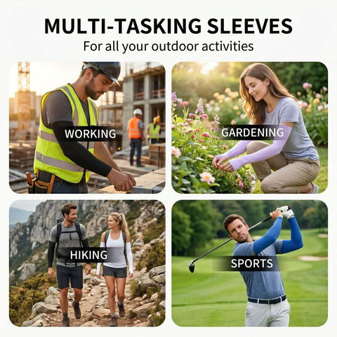 Pro Level Cooling Arm Sleeves With Thumb Tabs, Super Chill Breathable Seamless UV Shield Gear For Hiking Cycling Trail Runs Gym Sessions And Daily Grind Unisex Pair