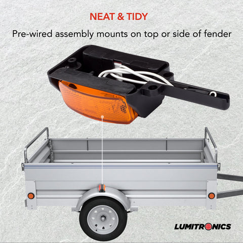 Pre Wired RV Fender Clearance Trailer Light Set Left And Right For Side Marker and Clearance Lighting on trailer fender