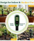3 In 1 Soil Moisture Meter With Temperature And Sunlight Sensor Digital Plant Water Meter With LCD Display For Gardening Indoor Outdoor Plants Must Have 2 Pack For Home And Garden Use in greenhouse and pots