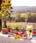 Sunflower flameless candles set with remote timer for women perfect housewarming gift for a new home get well soon decor.