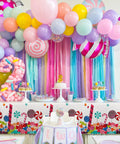 Candy Theme Balloon Set 12 Pcs Mylar Foil Balloons Colorful Candy Circle Round Balloons For Birthday Party Decor Reusable Helium Balloons Photo Backdrop Props Vibe For Daughters Celebration.