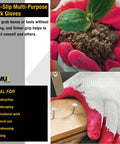 All Purpose Non Slip Red Latex Palm Coated Work Safety Gloves For Garden And Warehouse Tasks Grippy Feel All Day Comfort