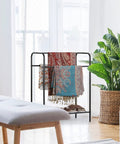 Freestanding 3 Tier Towel Rack Stand With Storage Shelf Black Metal Laundry Room Bathroom Organizer For Towels Linens And Blankets Built Tough
