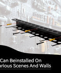 Heavy Duty Wall Mount Brush Holder and Tool Hanger Rack for Garage Detailing Organizer with Mounting Hardware visible