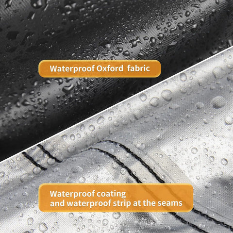 Close-up of waterproof Oxford fabric with coating, part of All Weather Waterproof Outdoor Swing Cover For 3 Seater Patio Swing And Hammock Glider Chair, Heavy Duty 420D Oxford Fabric, Windproof Buckle And Adjustable Drawstring, Fits Garden Porch And Backyard Patio 102 L x 64 W x 79 H.