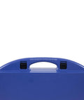 Close-up of handle on Folding Picnic Table With Benches For Four, Portable Camping Outdoor Table With Umbrella Hole, Royal Blue