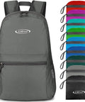 Lightweight 20L Packable Backpack For Travel And Hiking Foldable Daypack For Men And Women in gray with pouch color options
