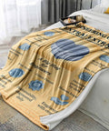 Dope Appreciation Blanket For Engineers 60x50 Flannel Throw With Retro Newspaper Blueprint And Circuit Heart Design Ultra Cozy STEM Gift