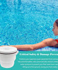 Front view of GripNex SP1056 spring-loaded hydrostatic relief valve, white plastic, for pool/spa equipment.