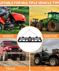 Drag Harrow Driveway Grader Heavy Duty Power Rake With Chain Tow Behind Lawn Rake For ATV UTV Tractor Mower 4Ft Land Leveler