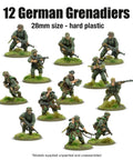 12 German Grenadiers figures from Bolt Action Band of Brothers Starter Set 28mm War Game Bundle, displayed on grass terrain.
