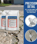 Self Leveling Concrete Crack Filler 2 Pack 2.21 Lb High Elasticity Waterproof Repair Sealant in front of cracked driveway