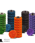46 Pc 2 Inch Quick Change Strip Discs Multi Color Kit For Paint And Rust Removal On Die Grinder Or Drill With 1 Quarter Inch Roll Lock Holder Surface Prep And Conditioning