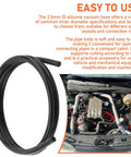 Black High Temp Silicone Vacuum Tubing Hose 5 Foot Roll, 3.5mm Inner Diameter, -65F To 350F Heat Resistant, coiled