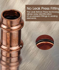 Zero Lead Copper Press Fittings One Half Inch Copper Coupling With Stop Five Eighths Inch Outer Diameter Twelve Pack PxP Press Fittings