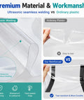 Comparison of Ultra Clear Storage Bags 2 Pack 17.7 Inches for Shoes and Tools with ultrasonic welding and ordinary plastic.