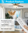 Universal Ceiling Fan Remote Kit With Receiver 3 Speed Remote With Dimmer Replacement For Most Brands No Fuss Setup Easy Install Works With Hampton Bay Westinghouse Honeywell And More in living room with hand holding remote