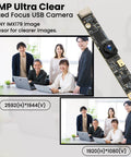 8MP USB Webcam With Microphone Crystal Clear 3264x2448 Ultra HD No Fuss 105 Degree Wide Angle Lens Plug And Play Computer Camera For LightBurn Laser Engraver Raspberry Pi Laptop And CCTV Security. Image of 8MP USB camera with internal components visible, shown with group of people, highlighting image clarity.