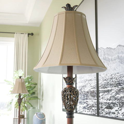 Iron Lace Buffet Lamp In Golden Ruby Finish Classic Style With Ornate Scroll Details 32In Tall 11In Wide 11In Deep End Table Or Foyer Accent Lighting That Adds Classic Vibe To Your Living Room