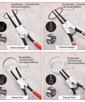 Heavy Duty 13 Inch Snap Ring Pliers External Circlip Pliers With Straight Jaw and Bent Tips, PVC Handle, for Retaining Rings