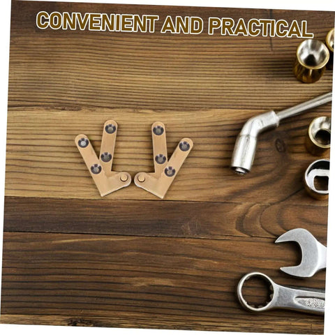 Heavy Duty Invisible Pivot Hinges For Wood Doors Slick Concealed Self-Closing Bronze Finish 2 Pack on wooden surface with tools