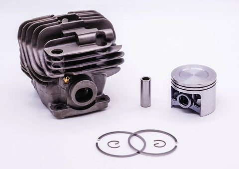 Heavy Duty Piston And Cylinder Kit Fits Hilti DSH 700 And DSH 700X Models With Nikasil Plated Cylinder Piston Set 412245 412238 Direct Replacement For Pros And DIYers, showing components arranged