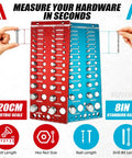 Go To 70 Size Nut And Bolt Thread Checker With 26 Standard 26 Metric And 18 Drill Gauges Bolt Size Finder Tool For Workshop And Home Repairs