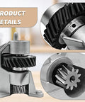 Close-up of Stand Mixer Worm Gear And Bracket Kit Replacement showing gears and bracket for Whirlpool Maytag KitchenAid