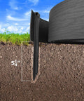 10 Ft Black Landscape Edging Coil Kit With 4 Inch High Terrace Board And Five 10 Inch Spikes For Easy Lawn Bordering in soil
