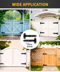 Heavy Duty Gate Hinges 900 Lbs Capacity, 180 Degree Open, for wooden garden gates in various settings