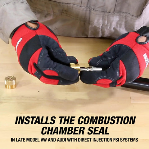 Technician using Shop Ready Pro Grade Fuel Injector Removal Tool Kit For VW And Audi 2.0T Engines Injector Puller Set