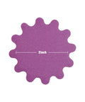 Heavy Duty Flex Edge Sanding Discs With Kickass 80 To 800 Grit Range, 2-inch purple disc for wood or metal projects, smooth finish.