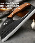 Streamlined design cleaver from Two Piece Meat Cleaver Knife Set For Cutting Meat And Vegetables, Heavy Duty Stainless Steel Cleavers.