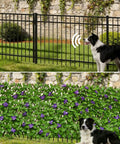 Expandable Privacy Screen With Artificial Purple Flowers For Balcony And Patio Fence Outdoor Greenery Privacy Barrier With Silk Leaves