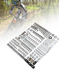 Dirt Bike Fairing Screws Kit With Bolts Nuts Washers And Spacers For Full Body Panels 246 Piece Hardware Set Includes M5 And M6 Screws Hex Wrenches Mounting Clamps And All Necessary Fasteners For Quick Easy Motorcycle Assembly.