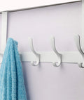 Over The Door Hook Rack With Five Double Hooks For Hanging Clothes Towels Coats And Hats Modern Door Organizer Easy Install