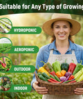 15 Sweet And Hot Pepper Seeds Variety Pack Non GMO Heirloom Garden Seeds For Survival Gardeners, woman holding basket of peppers