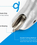 18-Gauge Double Cut Electric Shears For Metal Fabrication showing A-2 steel blades and minimal warping feature