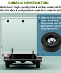 Image showing 2.5 Inch Round Rubber Bumpers Beefed Up Trailer Ramp Door Bump Stops With Screw Kit for trailer ramp protection.
