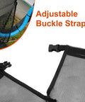 Adjustable buckle straps on All Season Outdoor AC Unit Cover For Outdoor Condenser Protects Against Leaves Debris.