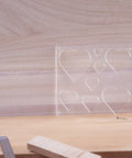 12 By 10 Inch Heart Inlay Router Template Guide Kit For Woodworkers Straight Up Perfect Decorative Doughnut Jigs Making Eight Sizes No Sweat Routing Every Time clear acrylic template with heart shapes for precise wood inlays