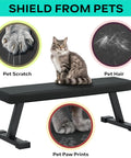 Weight Bench Cover For Tonal Accessories Scratch Resistant Waterproof Protector Keeps Your Home Gym Bench Safe From Scratches And Pets Easy To Clean Fits 44 Inches By 12.5 Inches Benches shown with pet protection features.