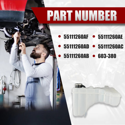 Top Tier Engine Coolant Reservoir Tank With Cap For Your Whip Smooth Riding Dodge Charger Challenger And Chrysler 300 Cooling System Overflow Replacement Heavy Duty Factory Fit, installed in a workshop.