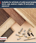 50 Pack Phillips Flat Head Wood Screws 316 Stainless Steel Self Tapping Countersunk with various wood planks and screws