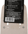 Back view of Heavy Duty Steel Loop Hammer Holder With Cradle Design, riveted steel loop, cream white finish, shown on packaging.