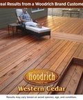 Customer enjoying a wooden deck treated with Hands Down The Best Deep Timber Oil And Wood Stain For Exterior Decks Fences And Cabin Siding In Western Cedar Shuts Out Moisture And Sun Damage While Gliding On Straight With Zero Drips Or Runs.