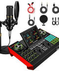 Podcast Setup Bundle With Microphone And Sound Card For PC And Mobile, Ideal For Streaming, Gaming, Singing And Podcasting
