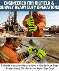 Person using Rugged Extrication Gloves With Ultra Dexterity For Rescue Jobs, Grip-Ready Protection, EN 388 3X44EP, Size XL.