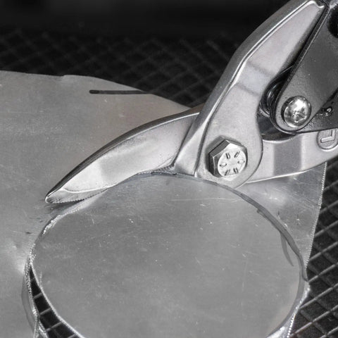 Heavy Duty Aviation Tin Snips Set Pro Grade 3 Piece 10 Inch Sheet Metal Cutters With Serrated CR-V Steel Blades cutting metal