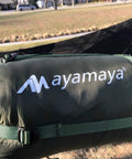 Full Length Hammock Underquilt for Cold Weather Camping in green stuff sack outdoors